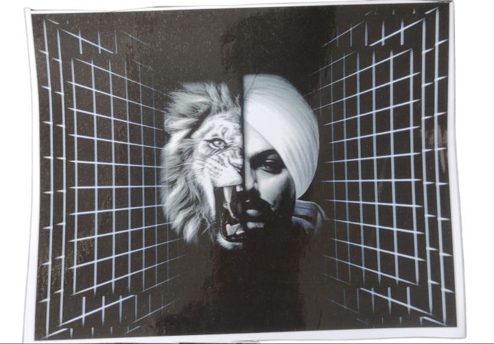 Sidhu mossewala Backlight 3d printed sticker for Honda CG125 and CD 70