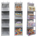 4 /6Layer Hanging Storage Organizer Over The Door Hanging Storage Cabinet Toys Clothing Snacks Multi-function Storage Bag.