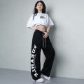 American Vintage Hip-hop Women's Pants Y2K Streetwear Letter Print Sweatpants Women Street Dance Fashion All-match Trousers.