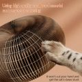 Ultimate indoor interactive mental and physical exercise cat toy, foldable cardboard scratching post. 