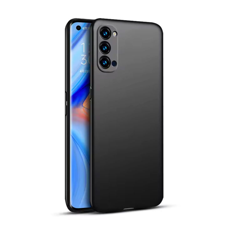 Oppo Reno 4 Case Soft TPU Back Cover Shockproof Silicone Bumper Anti-Fingerprints Full-Body Protective Case Cover