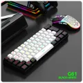 60% wired gaming keyboard, RGB backlight ultra compact mini keyboard, waterproof small compact 61 key keyboard for pc/Mac gamers. 