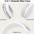 3 in 1 Soft Silicone Skin Protector Headphones Case For Airpods Max Cases Anti Scratch Shockproof Earphone Cover Accessories. 