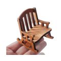 Dollhouse 1:12 European style retro wooden rocking chair mini Christmas decoration set accessories. 