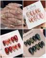 Korean Press On Nails, korean artificial high quality Nails, natural looking, deal, Cateye Nails Pack of 12, Magnetic Cat Eye Nail Polish Look, Press On Nails for Girls, Beautiful Korean Style Nails, Reusable Fake Nails, Nail Art Design, Glossy nude Nails. 