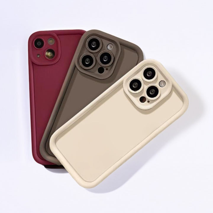 Case for Xiaomi Redmi Note 13/12/11/10 Plus - Matte Soft Anti-Knock Bumper Case in Wine Red and Cartoon Design