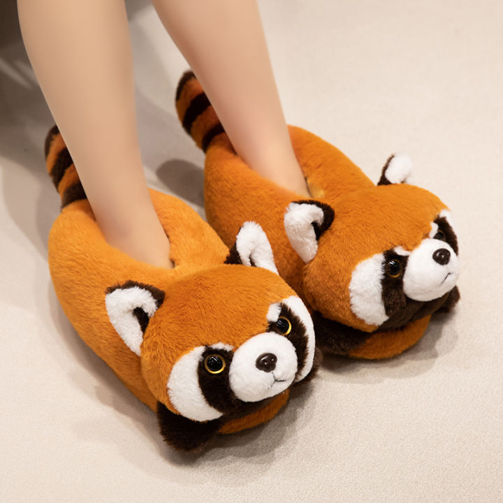 Cute%20Red%20Panda%20Fox%20Shoes%20Women%20Men%20Winter%20Slippers%20Warm%20Plush%20Soft%20Sole%20Girls%20Indoor%20Home%20Floor%20Slipper%20Women%20Cartoon%20Footwear%20-%20Image%203
