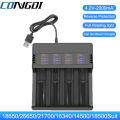 18650 Battery Charger For 18350 26650 16340 14500 18500 1/2/4 Slots 18650 Lithium Battery Holder Universal USB Smart Charger. 