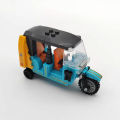 City Three-wheeled Motorcycle Model MOC Building Blocks Vehicle Technical Bricks Birthday  Toys for Kid Boys Children . 