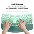 MOFII Ergonomic 2.4G Wireless Keyboard Mouse Combo with Wrist Rest,Split Design,1600DPI Vertical Mouse for PC/Laptop/Desktop. 
