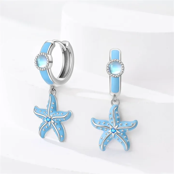 2025%20Stud%20Earrings%20For%20Women%20925%20Sterling%20Silver%20Colorful%20Starfish%20Shell%20Sparkling%20Butterfly%20Luxury%20Fine%20Jewelry%20Girl's%20Earrings%20-%20Image%203