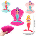 Random 1/2PCS Mermaid Pool Bath Toy with/no Cute Shell Spin Princess Float Swimming Water Children/Adult Game Summer Beach .