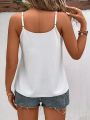 Plus Size Women's Wavy V-Neck Sleeveless Tank Top Summer Vest Lightweight Casual Style.