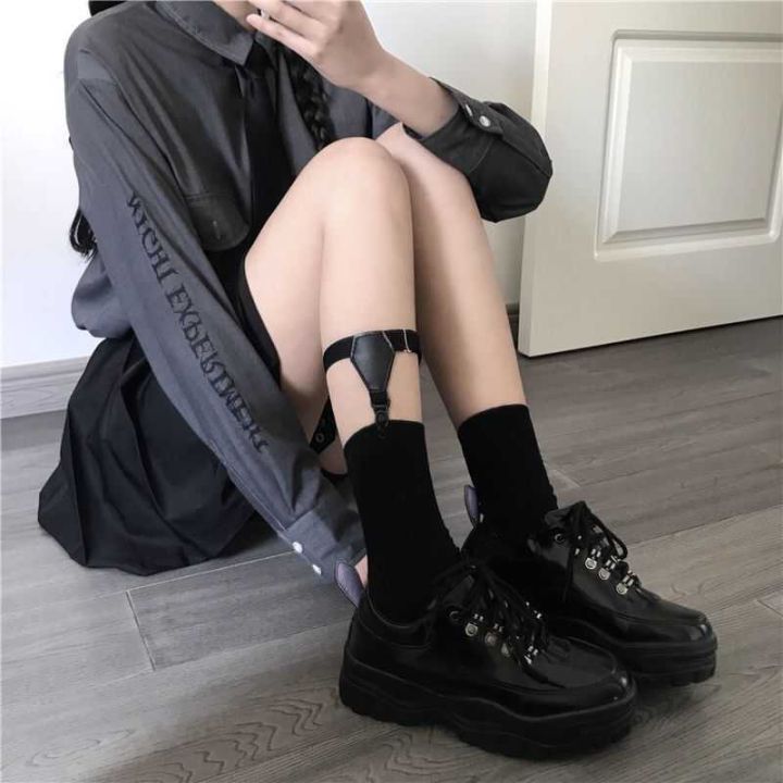 1%20Pair%20Black%20Sock%20Garters%20for%20Women%20Girl%20JK%20Japanese%20Style%20Adjustable%20Elastic%20Non-Slip%20Sock%20Garter%20Holder%20Belt%20Leg%20Suspenders%20-%20Image%202