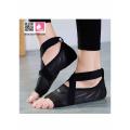 Yoga shoes with silicone button non slip yoga shoes Arista-Black. 