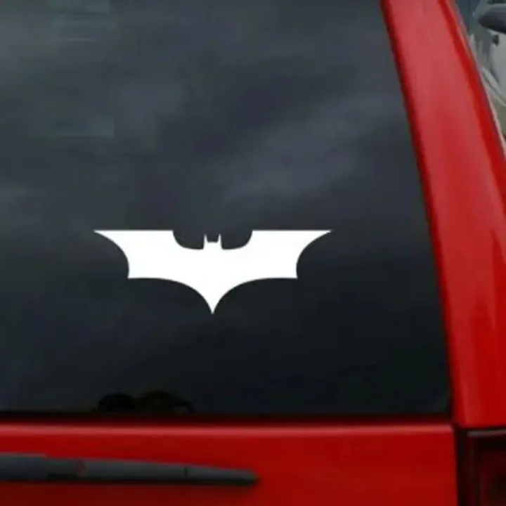 1Pc Bat Car Stickers Batman Car Window white sticker Accessories Vinyl ...