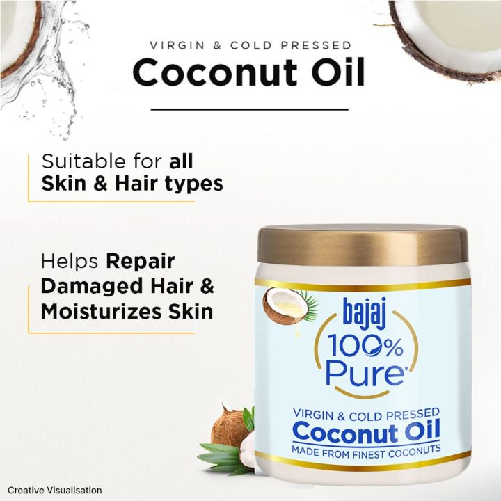 Bajaj%20100%25%20Pure%20Coconut%20Oil%20250ml%7C%20Virgin%20&%20Cold%20Pressed%20%7CRepairs%20Damaged%20Hair%20&%20Moisturizes%20Skin%20%7C%20Coconut%20Hair%20oil%20%7C%20Virgin%20Coconut%20Oil%20%7C%20Extra%20Virgin%20Coconut%20Oil%20-%20Image%202
