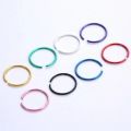 20 PCs Multicolor Nose Ring 8mm For piercing Nose pin/Naak ki Bali/Naak ki Long/Naak ka taar /Naak ka koka Simple Nose Ring Multicolor for piercing and None Piercing, Woman and girls. 