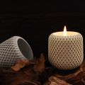 Concrete Mesh Irregular Candle Cup Silicone Mold DIY Mesh Gypsum Cement Tank Silicone Mold. 