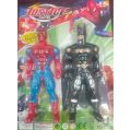 Pack of 2- Spiderman and Superman Figure Toys. 