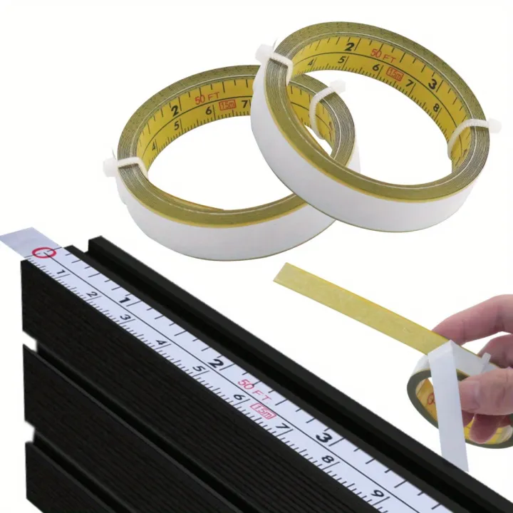 Steel Adhesive Tape Measure, Imperial and Metric Scale Ruler Sticker ...