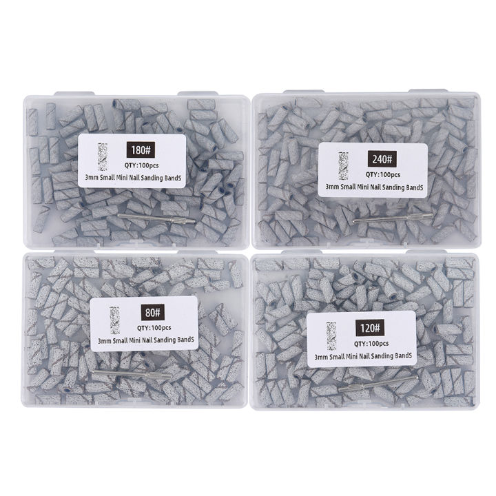 3mm%20Nail%20Sanding%20Bands-80/120/180/240%20Grit%20Mini%20Nail%20Drill%20Bit%20Electric%20Nail%20File%20Accessory%20Polishing%20Manicure%20Tool%2050/100pcs%20-%20Image%205