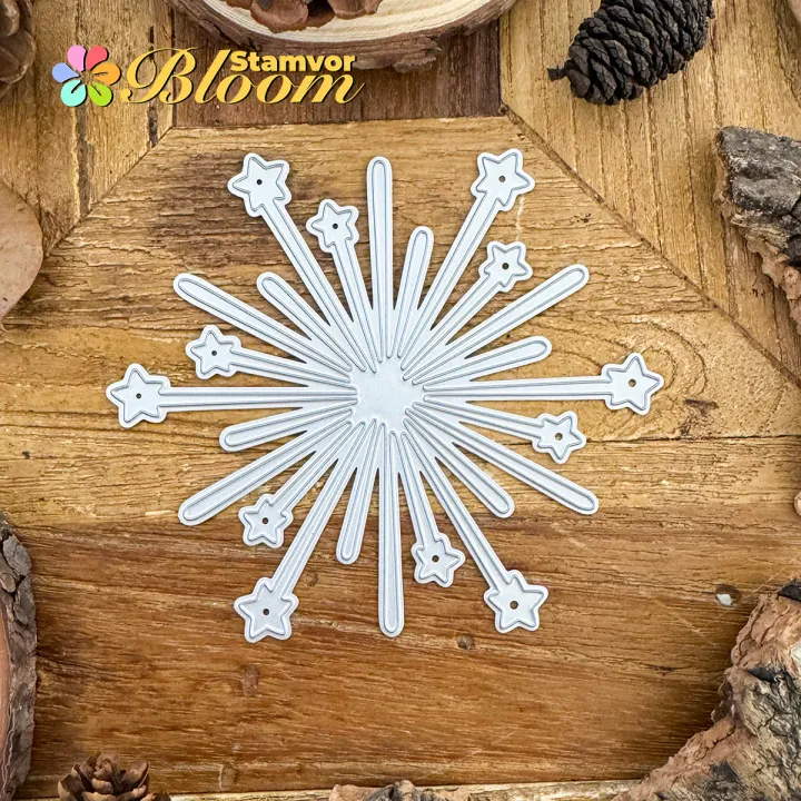 Original%20Lovely%20Stars%20Firework%20Metal%20Cutting%20Dies%20Scrapbooking%20Decorative%20Embossing%20-%20Image%203