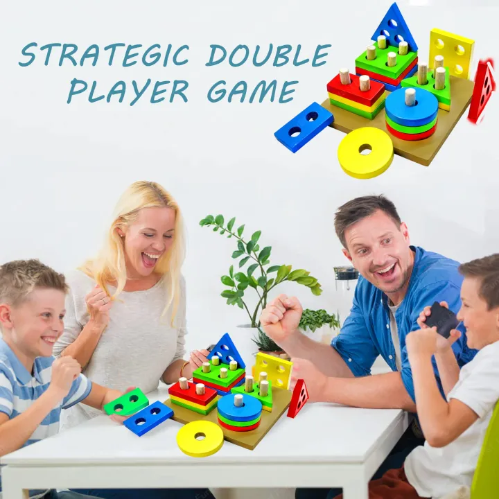 Intellectual%20Geometric%20Shape%20Matching%20Four%20Column%20Blocks%20Educational%20&%20Learning%20Toys,%20Wooden%20Geometric%20Shape%20Sorter%20Puzzle%20-%20Image%206