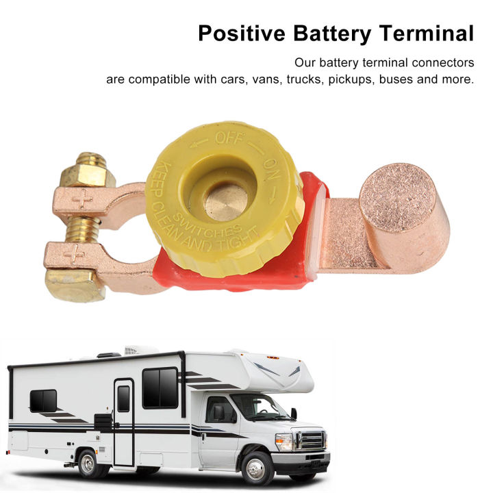 6V 12V 24V Battery Disconnect Switch Power Cut Off Positive Battery Terminal Connector for Car RV ATV Battery Disconnect Switch