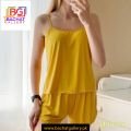 Yellow Cami Short / Women Nighty / Short Nighty / Bridal Short Nighty / Night Wear. 