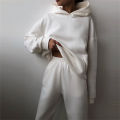 Women's Tracksuit Suit Autumn Fashion Warm Hoodie Sweatshirts Two Pieces Oversized Solid Casual Hoody Pullovers Long Pant Sets. 