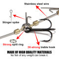 Spinpoler Multi-Depth Pike Stinger Rigs Fishing Hook #6 #1/0 #2/0 With Sinker Weight 5g 7g 10g 15g 20g Systerm Kit For Swimbait. 