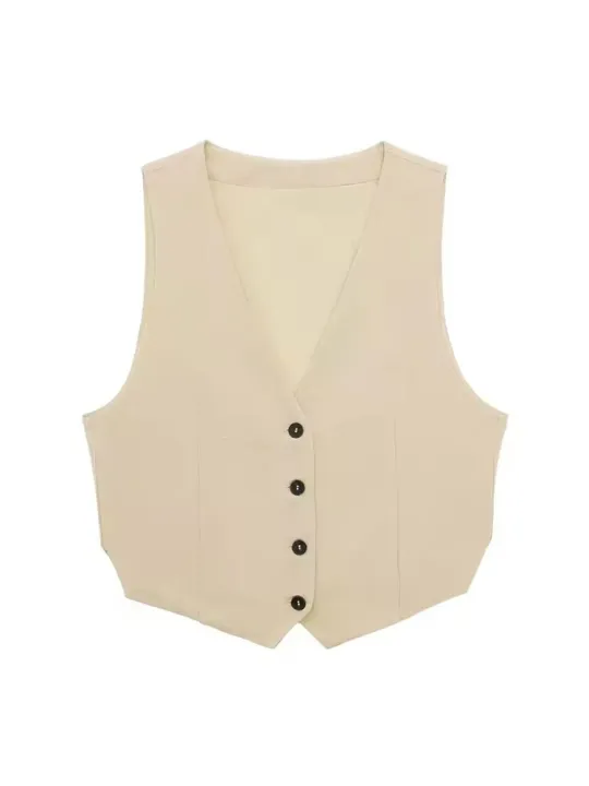 HH%20Women%20Solid%20Casual%202%20Piece%20Set%20V%20Neck%20Single%20Breasted%20Vest%20Top%20High%20Waist%20Slim%20Shorts%20Female%20Casual%20Office%20Lady%20Daily%20Wear%20-%20Image%205