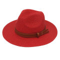 Summer Straw Sun Hat Panama Hats Grass Knitted Hat Breathable Leisure Jazz Hat European American Style Straw Hat Beach Caps.