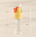 Baby Water Bottle Cap with Rotating Silicone Straw Prevents Spills for Ages 12 Months and Up.. 