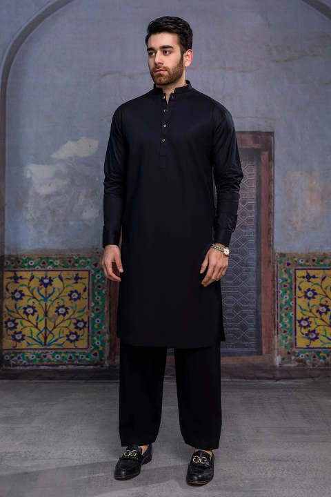 Cotton%20suit%20full%20jet%20black%20Men%20unstitched%20suit%20-%20Image%202