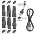 LISI 8 PCS Power Cord 5V Universal Replacement Charger USB Adapter for All Kinds Hair Clippers Beard Trimmers Shavers Desk Lamps.