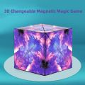3D Dreamy Changeable Magnetic Magic Square Infinite Flippig Geometry Puzzle Game Antistress Fidget Toy Children Birthday Gift. 