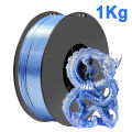 250g 500g 1Kg Dual Color PLA Silk Blue silver 2 Colours 3D Printer Filament Silk Blue silver 1.75mm 3D Printing Pla Material. 