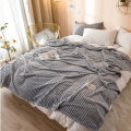 70x100cm Single Person Small Blanket Solid Color Coral Velvet Air-Conditioned Plush Comfortable and Warm Solid Color Blanket. 