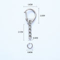 10/20/50/100pcs D Snap Hook Keychain Rings Bulk with Open Jump Ring & Connector for Keychain and Sewing Making Supplies DIY.