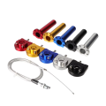 22mm 7 8 Aluminum Throttle Grip Twist Quick Action Throttle Kit With Cable For 50cc 110cc 125cc Dirt Pit Bike Motorcycle ATV.