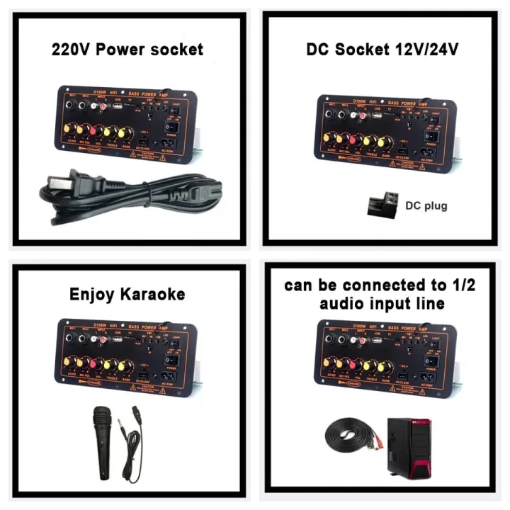 220V%2012V%20300W%20Digital%20Bluetooth%20Amplifier%20Board%20Subwoofer%20Dual%20Microphone%20Karaoke%20Amp%20Speaker%20Home%20Theater%20DIY%20Rechargable%20Version%20300W%20-%20Image%207