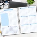 Planner Schedule Agenda Efficiency Notebook Daily Weekly Monthly Diary Journal for Students School Office Stationery Supplies. 
