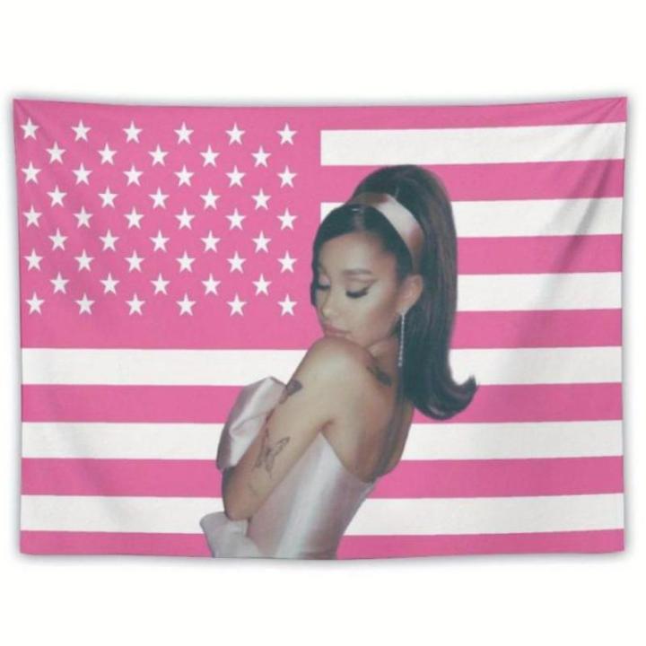 Pink Ariana Flag Funny Tapestry American Grande Flags Poster Merch Suitable. For College Dorm Room Decor. Outdoor Parties