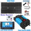 110V/220V 6000W Inverter Solar Power Generation System Solar Panel 12V 30A Controller Complete Power Generation Kit Charger. 