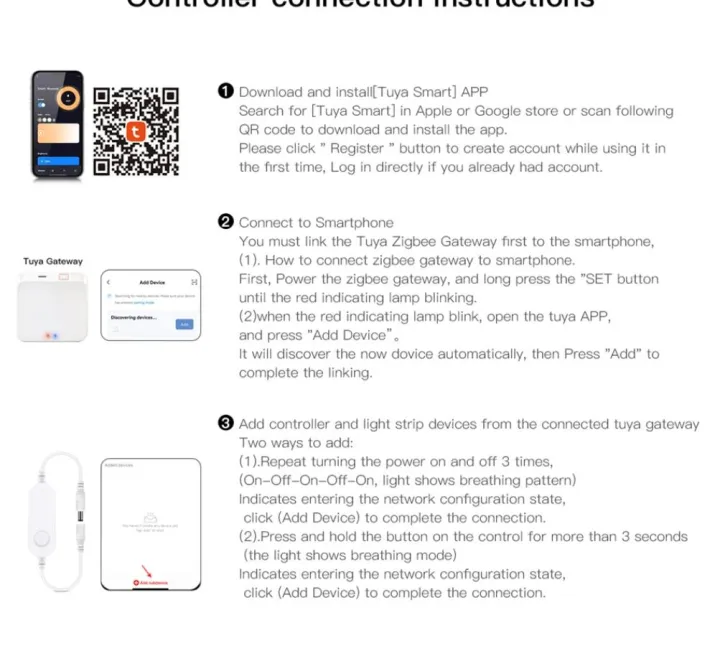 Zigbee%20Smart%20Home%206pcs/Kit%201M%202M%20COB%20LED%20Strip%20Wifi%20Decorative%20Light%20With%20Dimmable%20LED%20Dimmer%20Smart%20Switch%20Work%20With%20Tuya%20Alexa%20lightify%20-%20Image%204