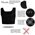 Men Body Shaper Slimming Chest Push Up Corset Compression Waist Trainer Building Sleeveless Vest Correct Posture Hooks Vest. 