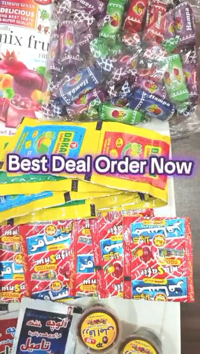 Super Deal / 5 Imported lavashak + 250g Hampa Imli Fruity Bar ( 22 to 24 Pc approx ) + 4 Imista Fruity Bar + 12 Dakar Masala +5 Tamil Imli Original + 5 Anardana Imli  + 5 Imli Cups Lavashak Box Ready to Eat Deal