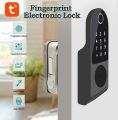Electric Gate door lock tuya smart life mobile application waterproof and  no wiring required for main gate door lock smart electric finger print locks WiFi door lock Main gate solutions. 
